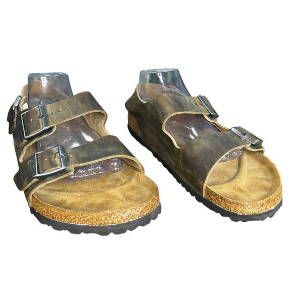 Birkenstock Men’s Milano Faded Khaki Sandals Size US 11 main image 6